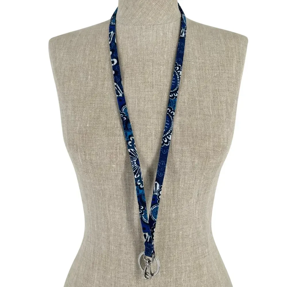 Vera Bradley blue floral lanyard
